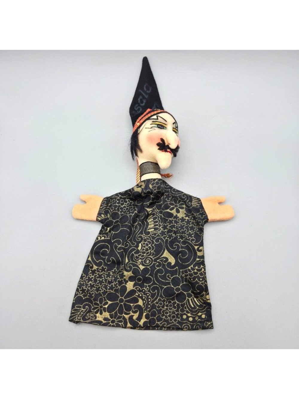 Vintage German Kersa Style Wizard Hand Puppet Felt Magic Hat Simsala Bim Toy